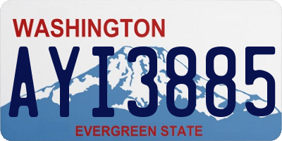 WA license plate AYI3885