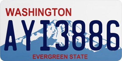 WA license plate AYI3886