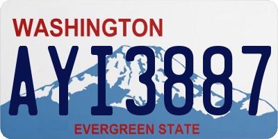 WA license plate AYI3887
