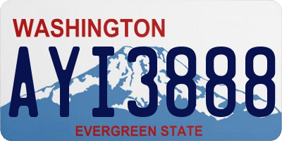WA license plate AYI3888
