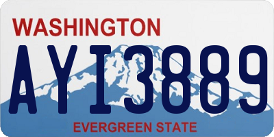 WA license plate AYI3889