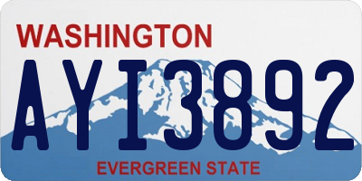 WA license plate AYI3892