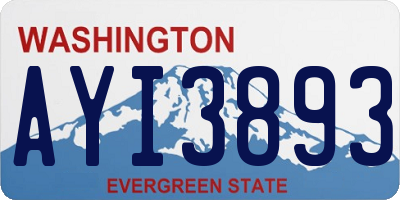 WA license plate AYI3893