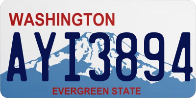 WA license plate AYI3894