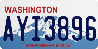 WA license plate AYI3896