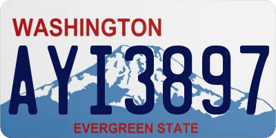 WA license plate AYI3897