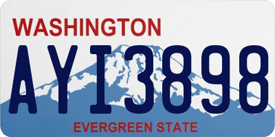 WA license plate AYI3898