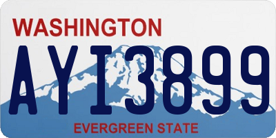 WA license plate AYI3899
