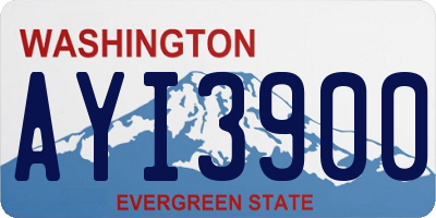 WA license plate AYI3900