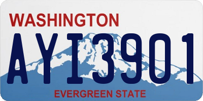 WA license plate AYI3901