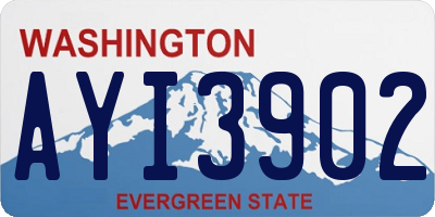 WA license plate AYI3902