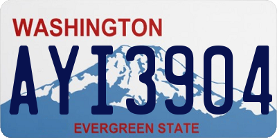 WA license plate AYI3904