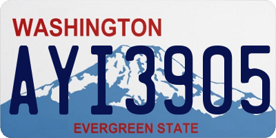 WA license plate AYI3905