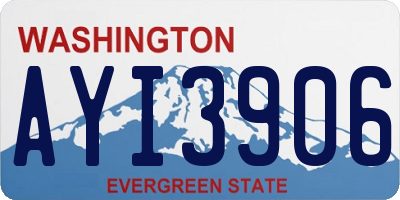 WA license plate AYI3906