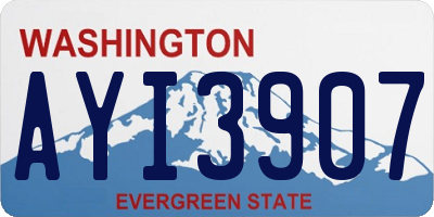 WA license plate AYI3907