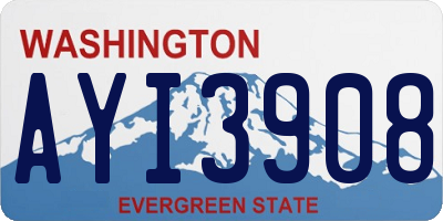WA license plate AYI3908