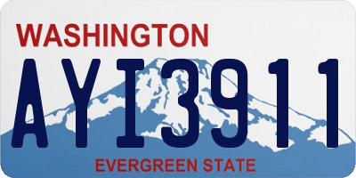 WA license plate AYI3911