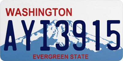 WA license plate AYI3915