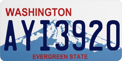 WA license plate AYI3920