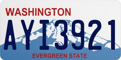 WA license plate AYI3921