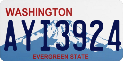 WA license plate AYI3924