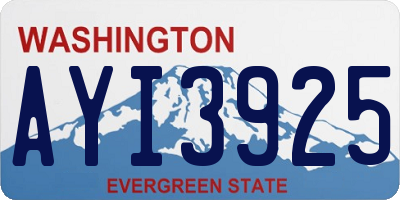 WA license plate AYI3925