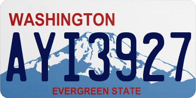 WA license plate AYI3927