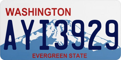WA license plate AYI3929