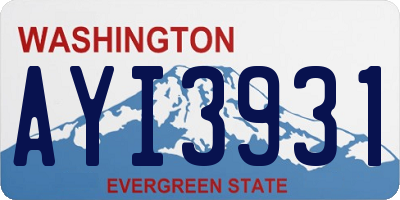 WA license plate AYI3931