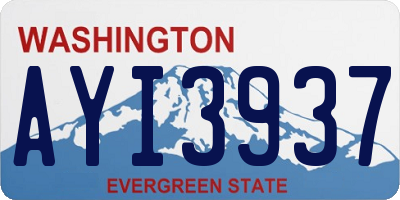WA license plate AYI3937
