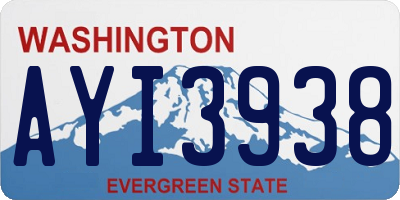 WA license plate AYI3938