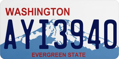 WA license plate AYI3940