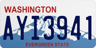 WA license plate AYI3941