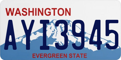 WA license plate AYI3945