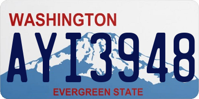 WA license plate AYI3948