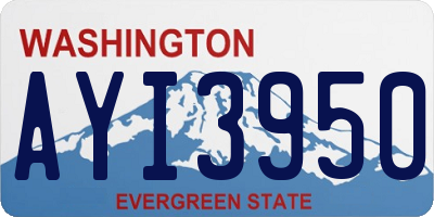 WA license plate AYI3950