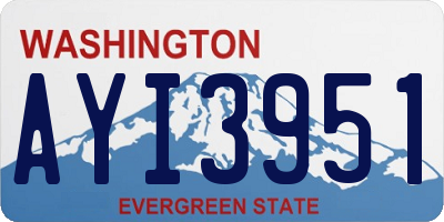 WA license plate AYI3951