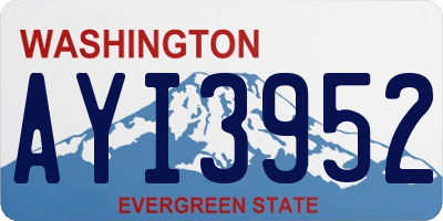 WA license plate AYI3952