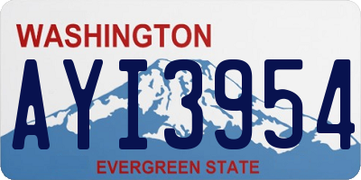 WA license plate AYI3954
