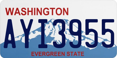 WA license plate AYI3955