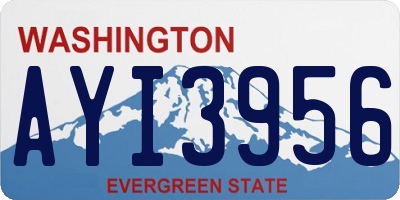 WA license plate AYI3956