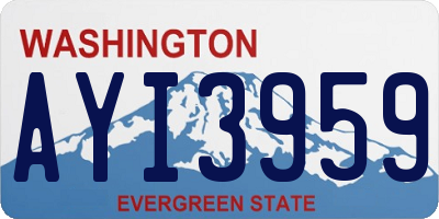 WA license plate AYI3959