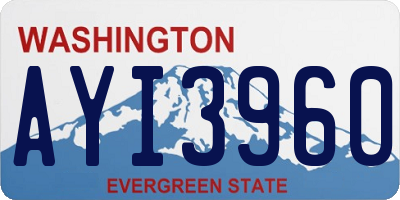WA license plate AYI3960
