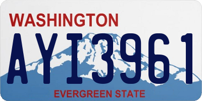 WA license plate AYI3961