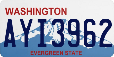 WA license plate AYI3962