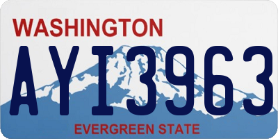 WA license plate AYI3963