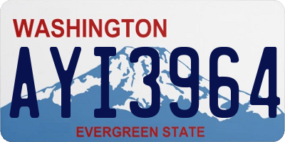 WA license plate AYI3964