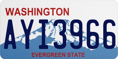 WA license plate AYI3966