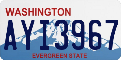 WA license plate AYI3967