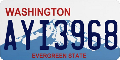 WA license plate AYI3968